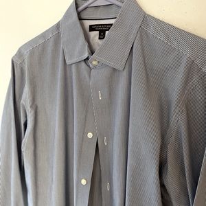 Banana Republic Striped No-Iron Dress Shirt (Like New)